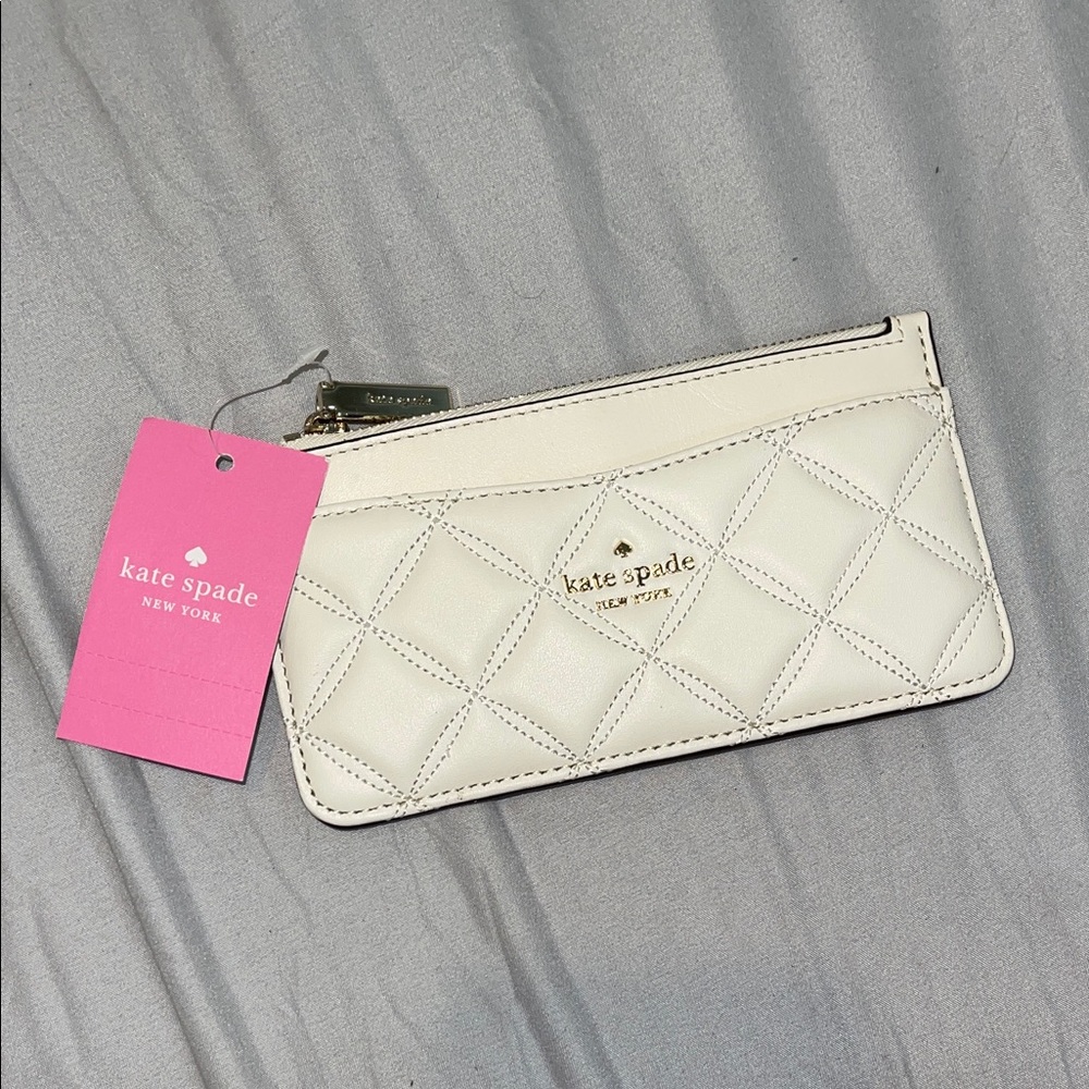 Kate Spade White Quilted Wallet